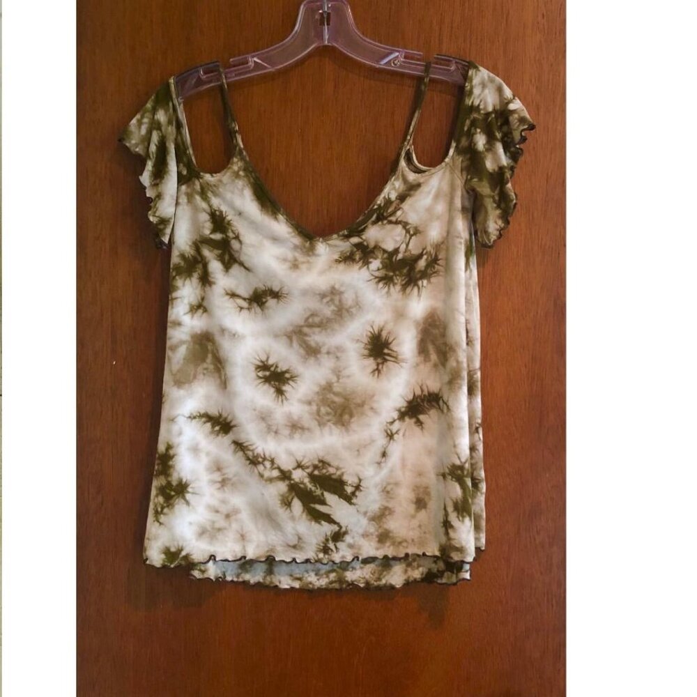 American Eagle Outfitters Soft & Sexy, Cold Shoulder, Tie-dye top, Sz: small